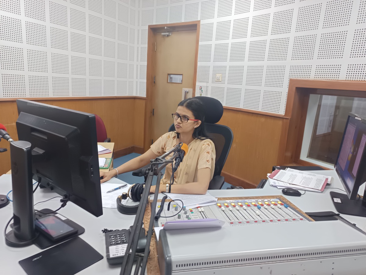 During Transmission at AIR Mysuru